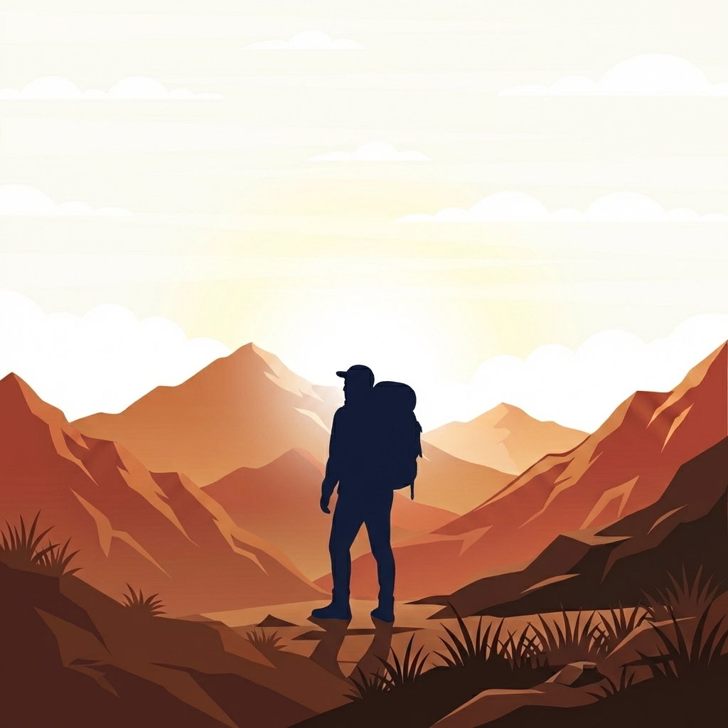 Hiking landscape representing the journey